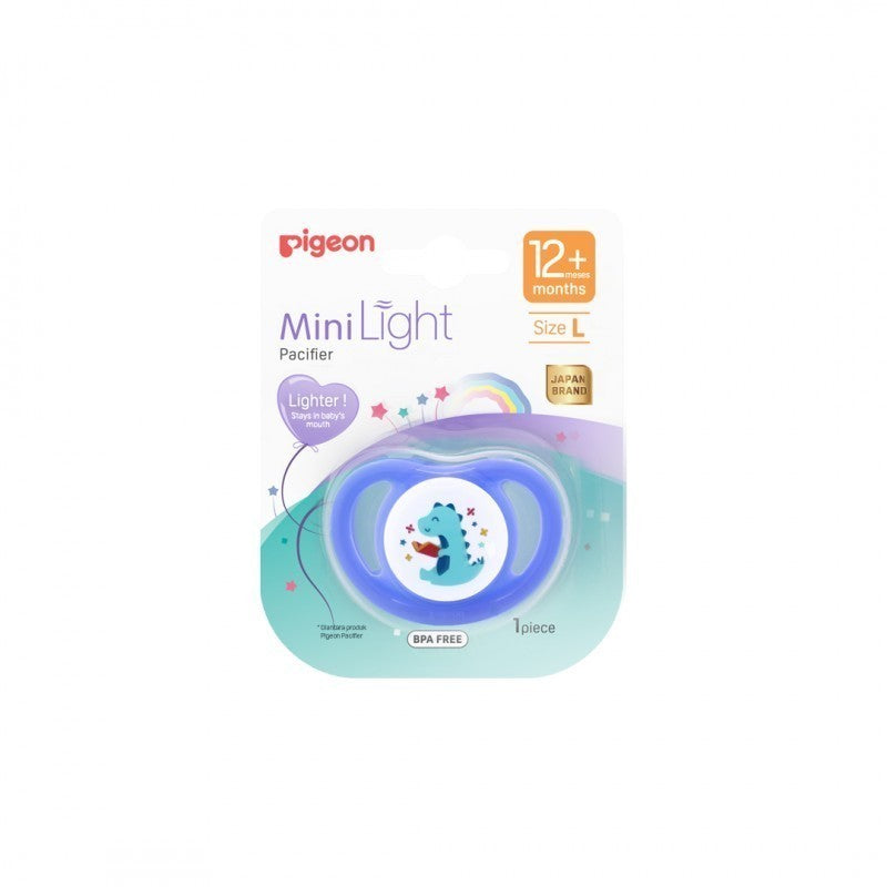 PIGEON PACIFIER MINI LIGHT SIZE S M L BOY GIRL UNISEX / EMPENG BAYI / DOT BAYI + TUTUP MINILIGHT - BPA FREE - SNI