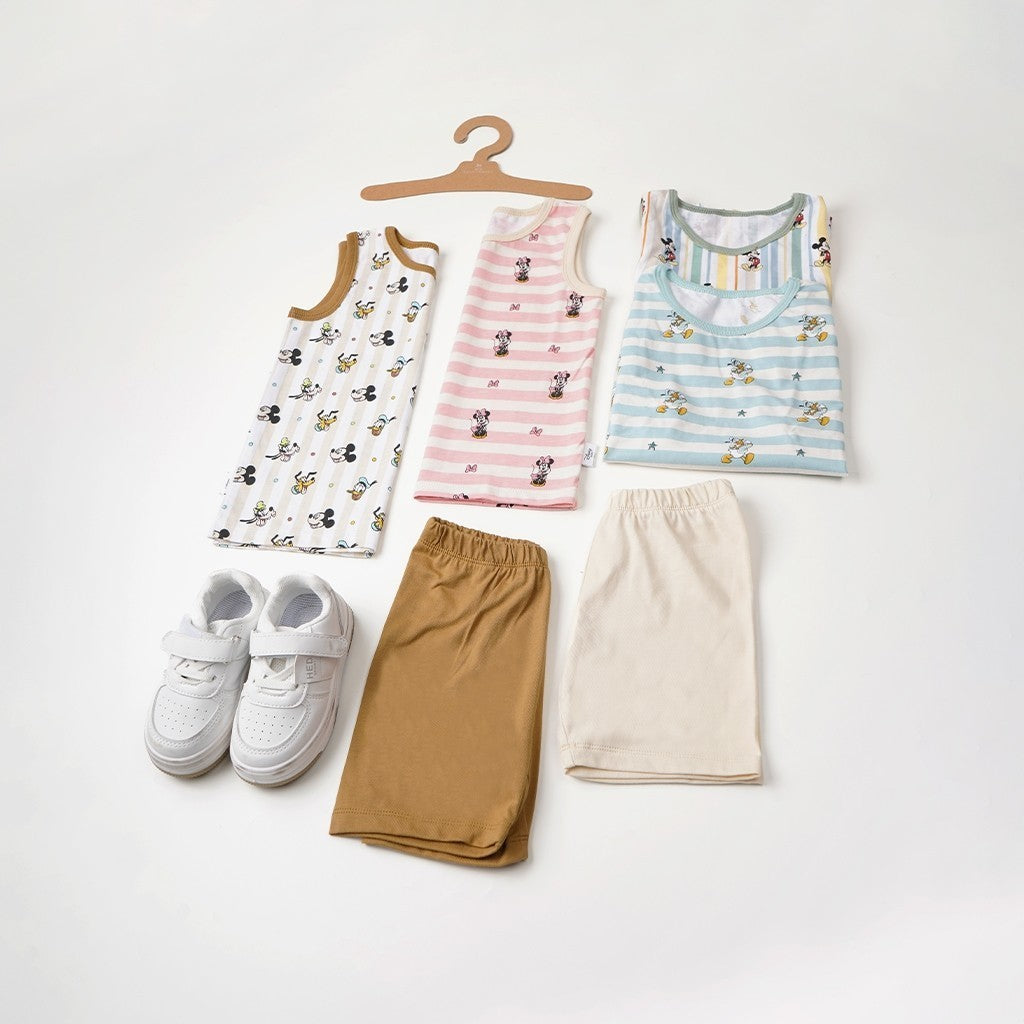 Little Palmerhaus - Mickey and Friends Sleeveless Set (Setelan Baju Anak Lengan Buntung)