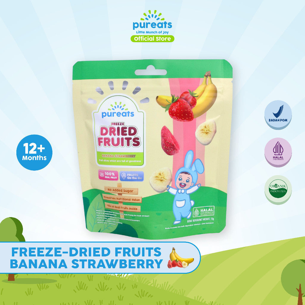 Pureats Freeze Dried Fruits - Snack Buah Kering Balita