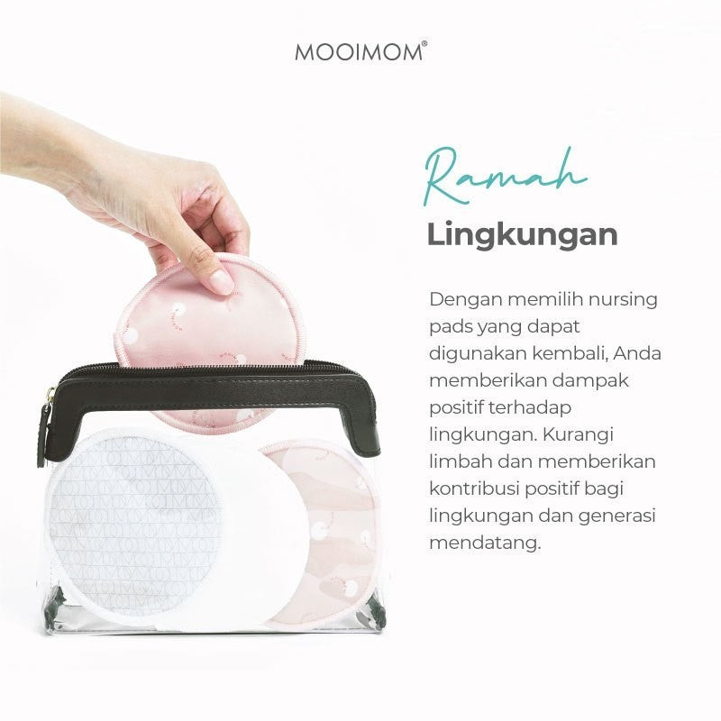 Mooimom Organic Bamboo Reusable Nursing Pads