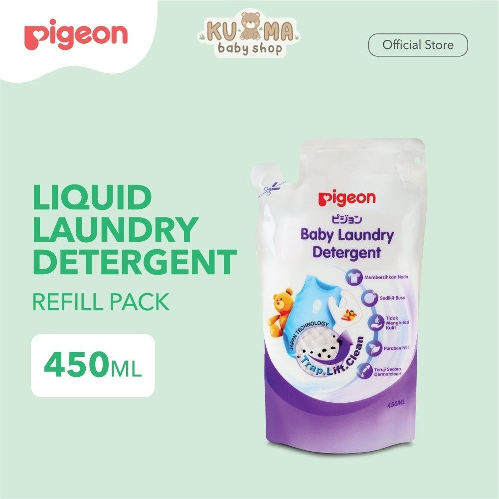 Pigeon Liquid Laundry Detergent 450ml Refill | Detergent Pakaian Bayi