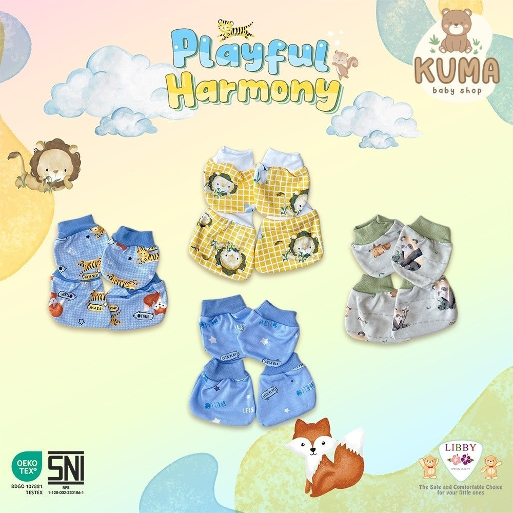 LIBBY Sarung Tangan & Kaki Print Playful Harmony & Fresh Dreams (1pcs/set)