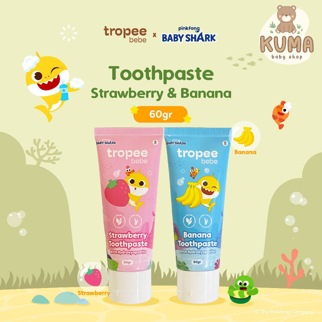 Tropee Bebe x Pinkfong - Toothpaste 60gr Pasta Gigi Odol Anak