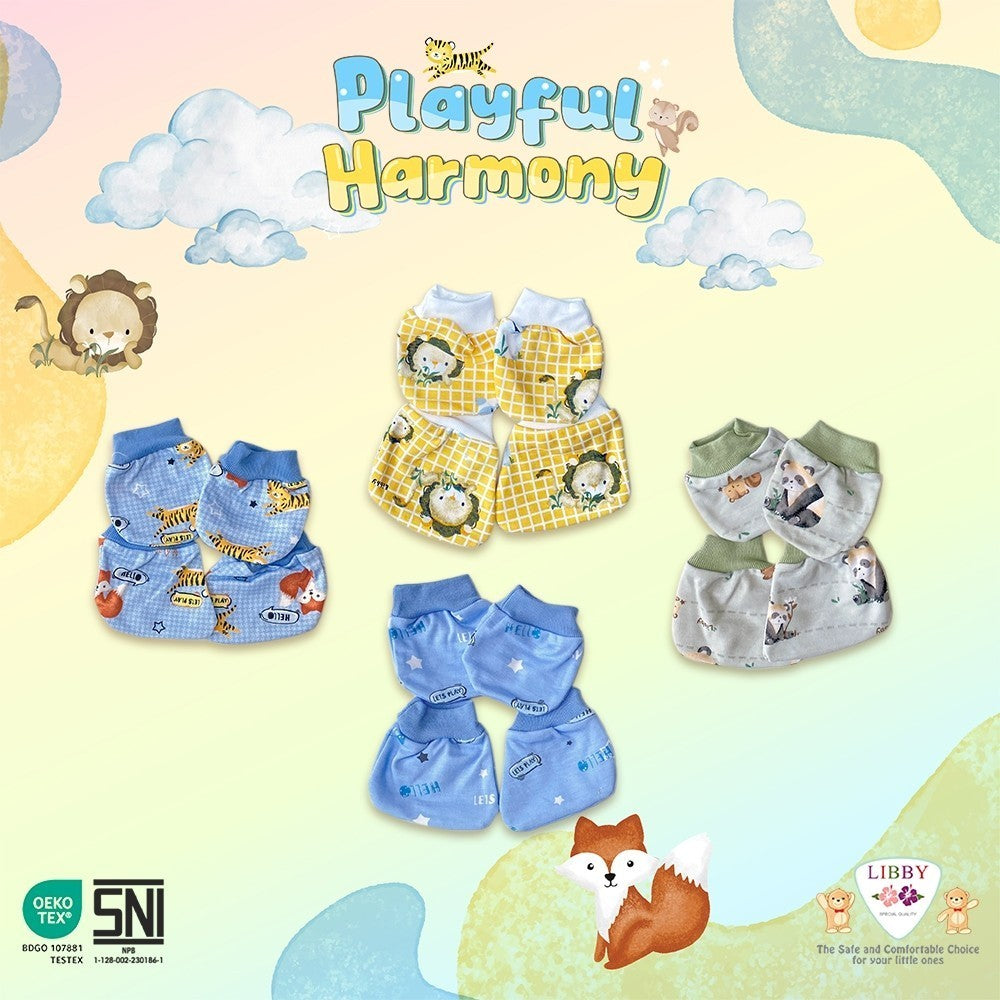 LIBBY Sarung Tangan & Kaki Print Playful Harmony & Fresh Dreams (1pcs/set)