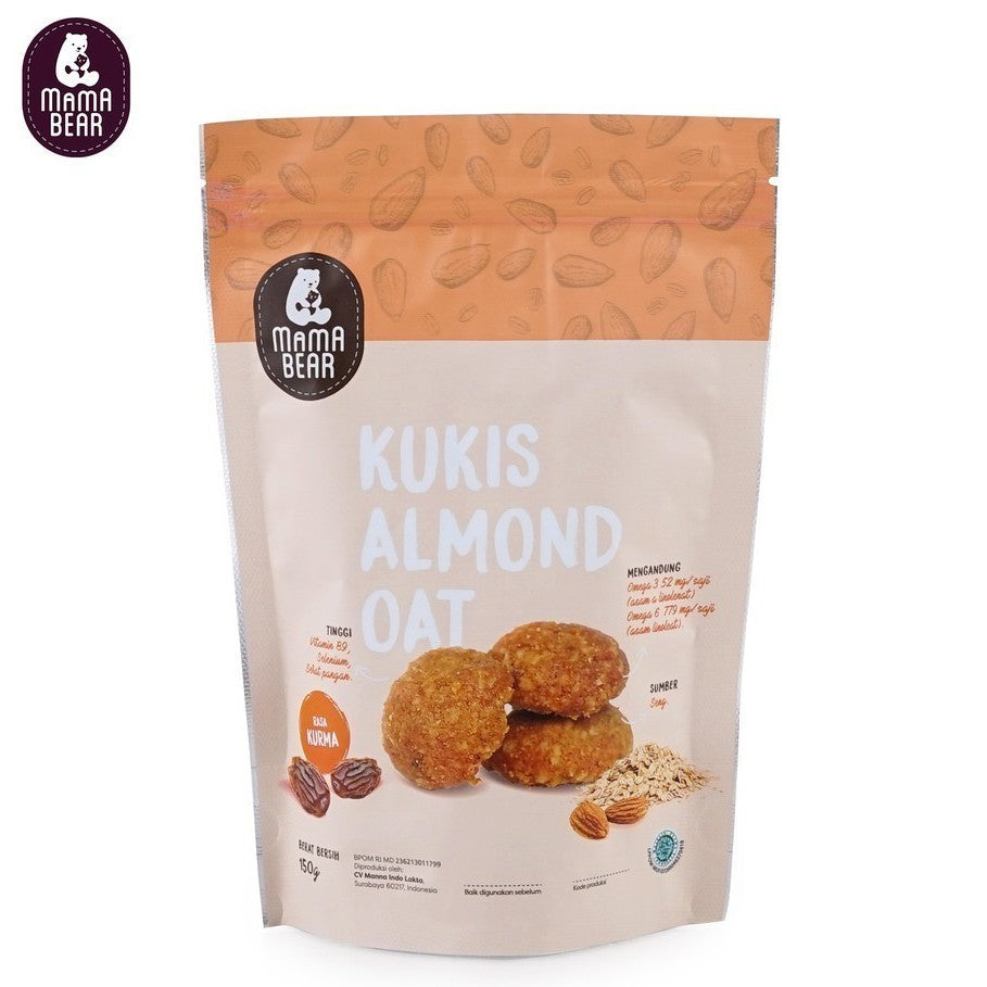 Mama Bear Kukis Almond Oat 150gr Pelancar Asi Cemilan