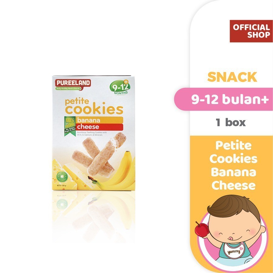 Pureeland Baby Cookies 9 - 12 Bulan / MPASI Bayi Organik / Makanan Bayi / Snack Bayi / Biskuit Bayi
