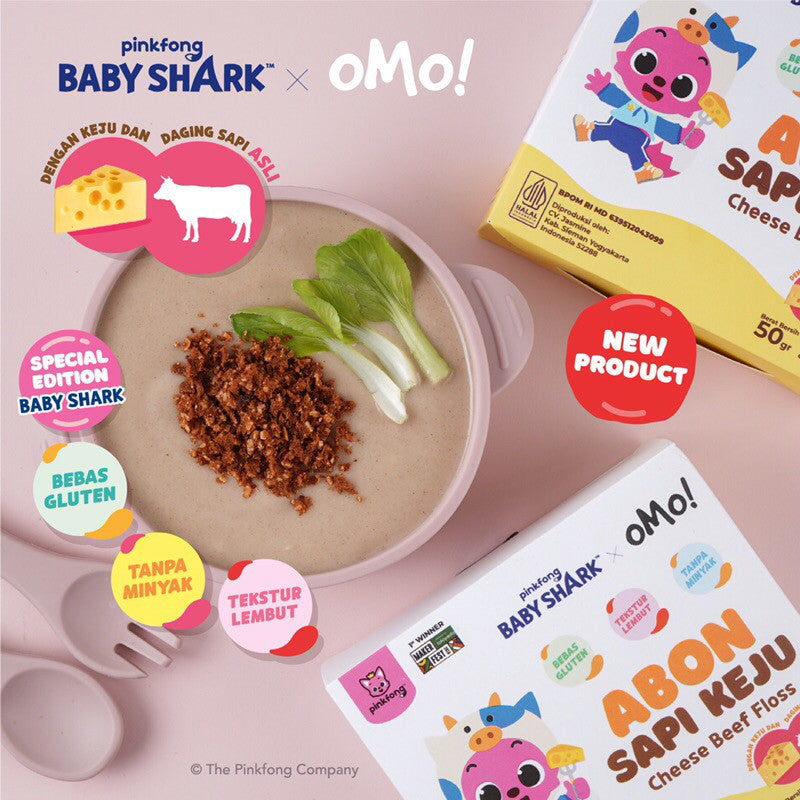 Pinkfong Baby Shark X OMO! Abon Sapi Keju dan Ayam Keju