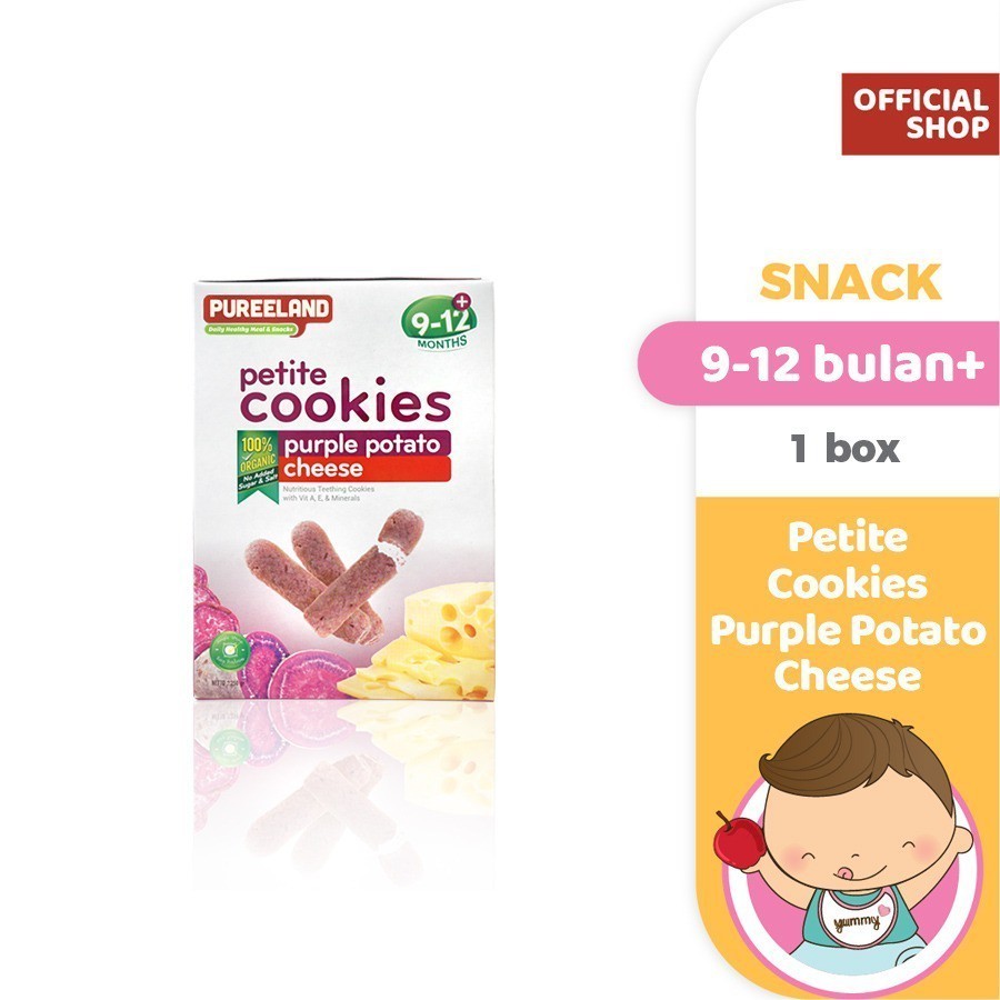 Pureeland Baby Cookies 9 - 12 Bulan / MPASI Bayi Organik / Makanan Bayi / Snack Bayi / Biskuit Bayi