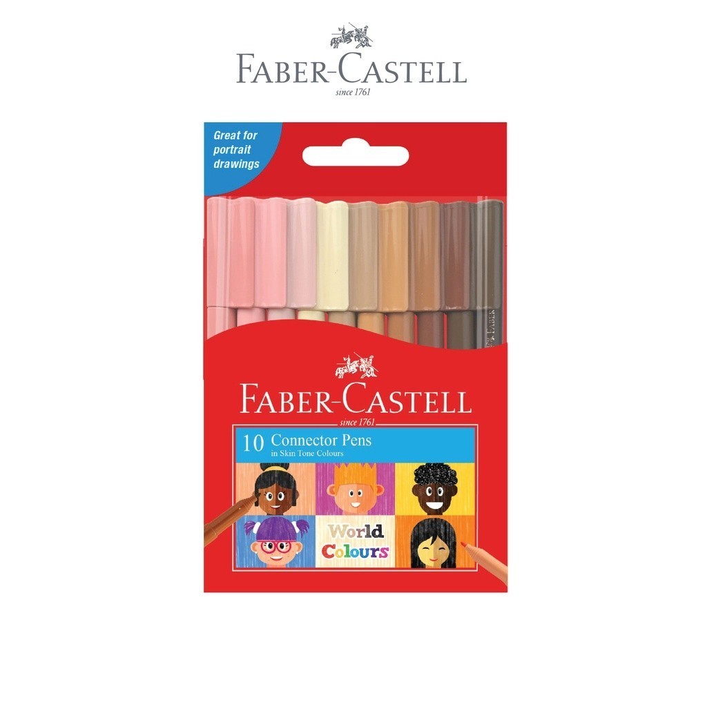Faber-Castell Connector Pen Special Edition Skin Tone 10s Spidol Anak