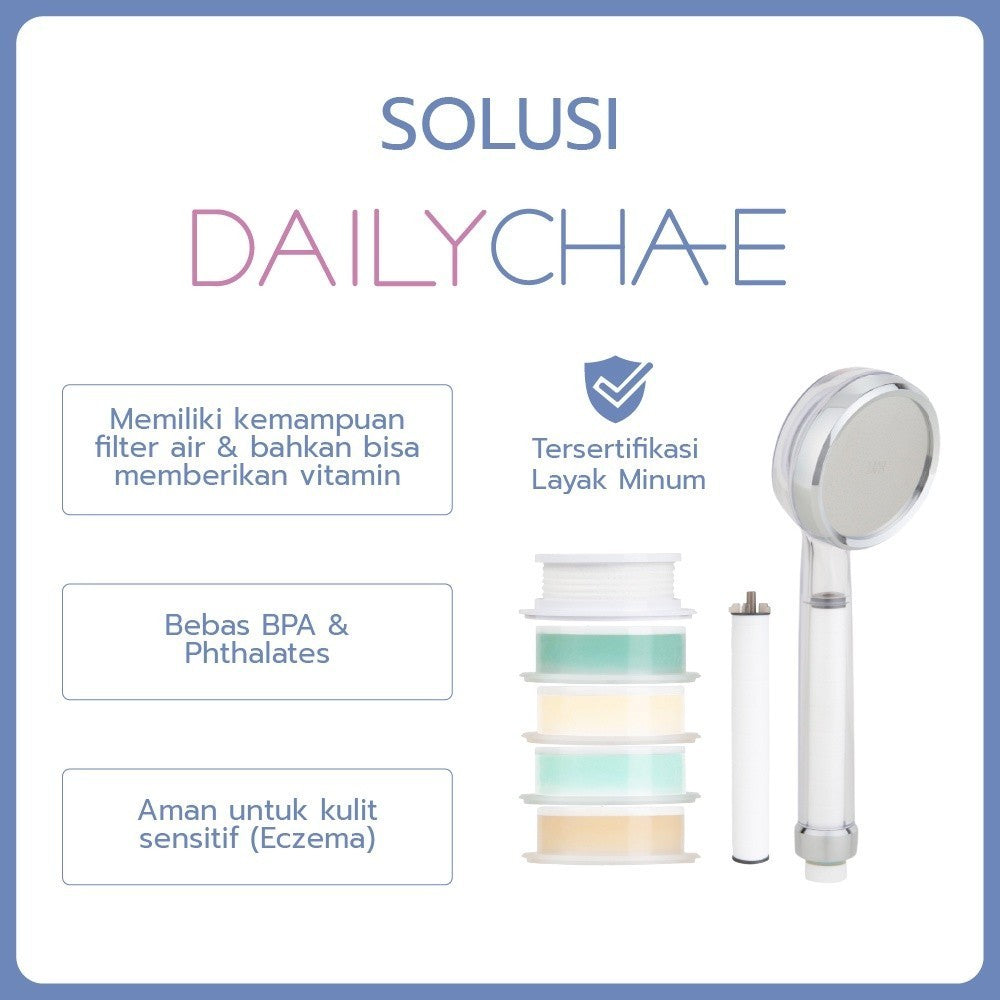 Daily Cha-E Shower Head - Shower Kamar Mandi dan Filter Penyaring Air