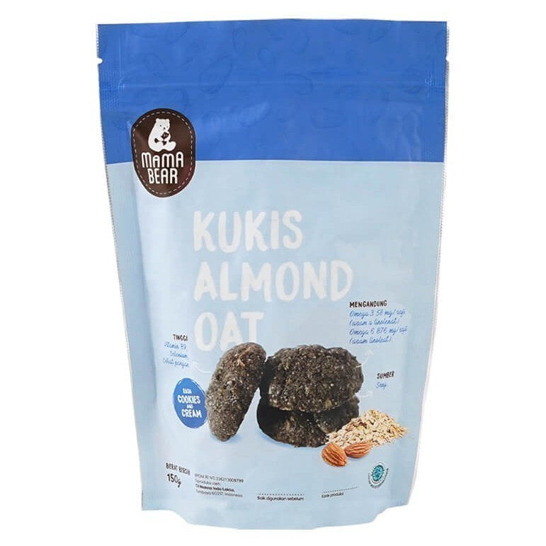 Mama Bear Kukis Almond Oat 150gr Pelancar Asi Cemilan