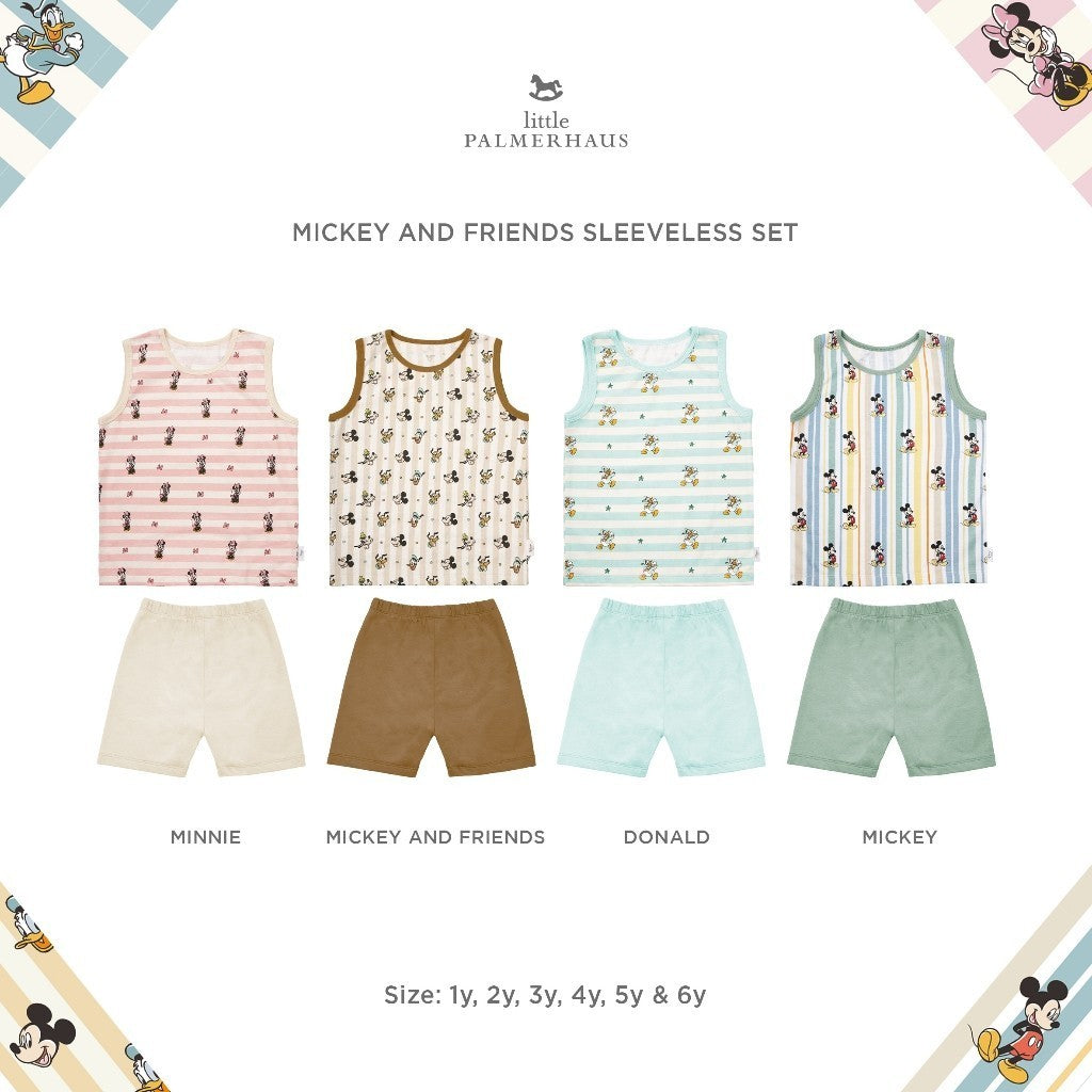 Little Palmerhaus - Mickey and Friends Sleeveless Set (Setelan Baju Anak Lengan Buntung)
