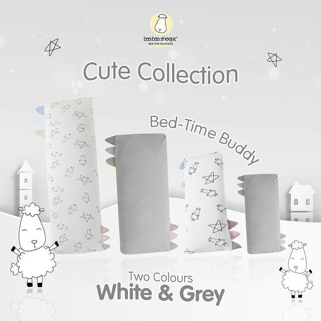 Baabaasheepz Bedtime Buddy Cute Big Star & Sheepz White / Bantal Anak