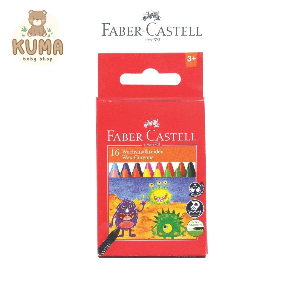 Faber-Castell Wax Crayon Krayon 75mm Anak isi 16
