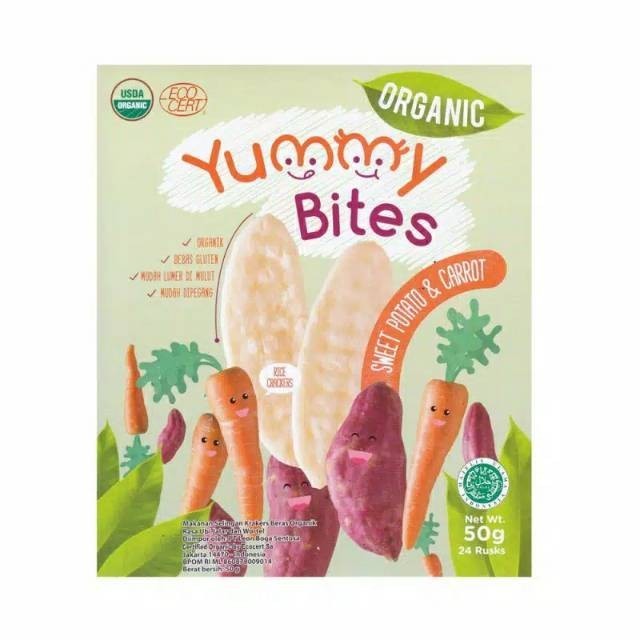 YUMMY BITES Organic Rice Cracker / Organic Crackers 3 Rasa Biskuit Beras Bayi 6 bulan