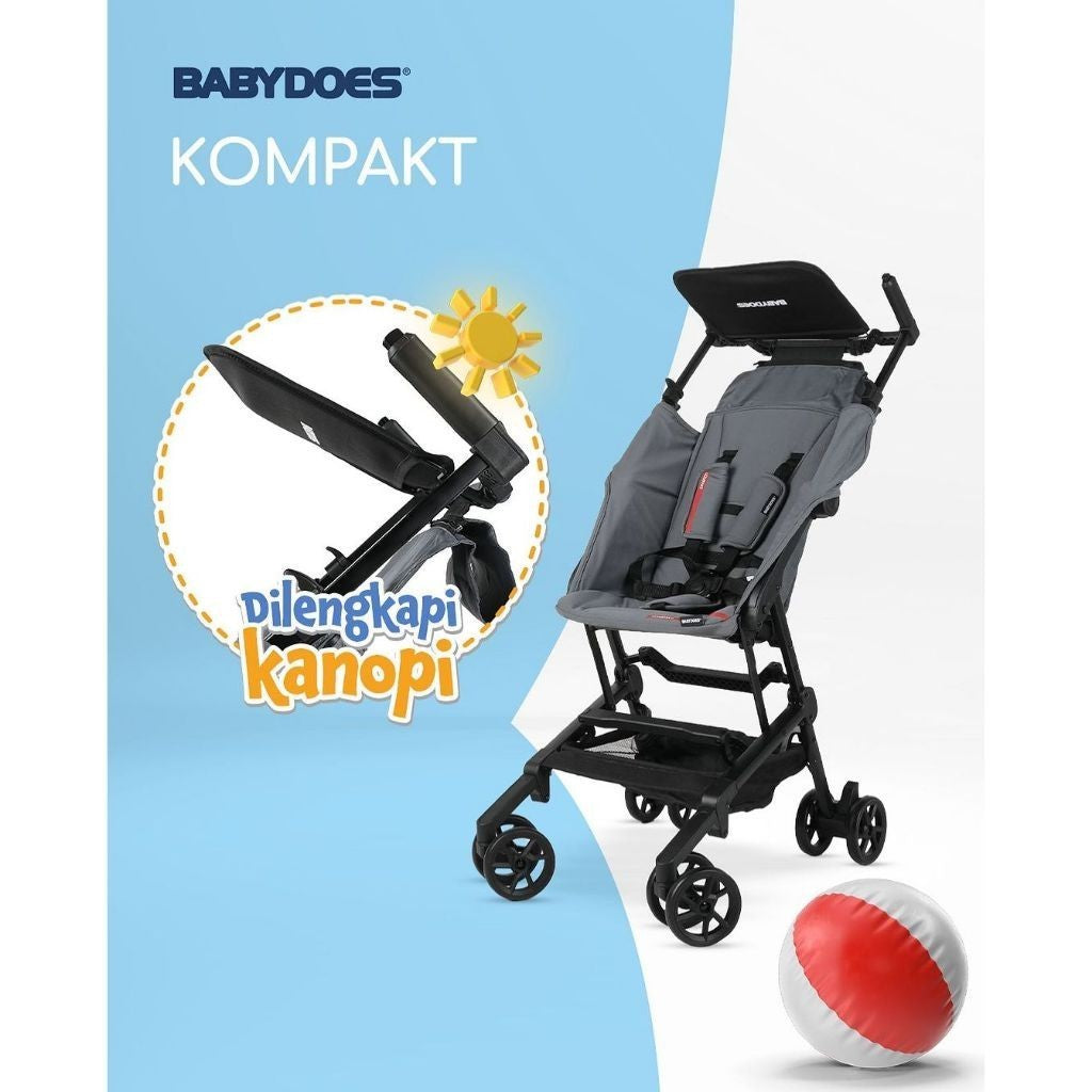 Stroller Kereta Dorong Bayi Babydoes Kompakt Cabin Size Travelling