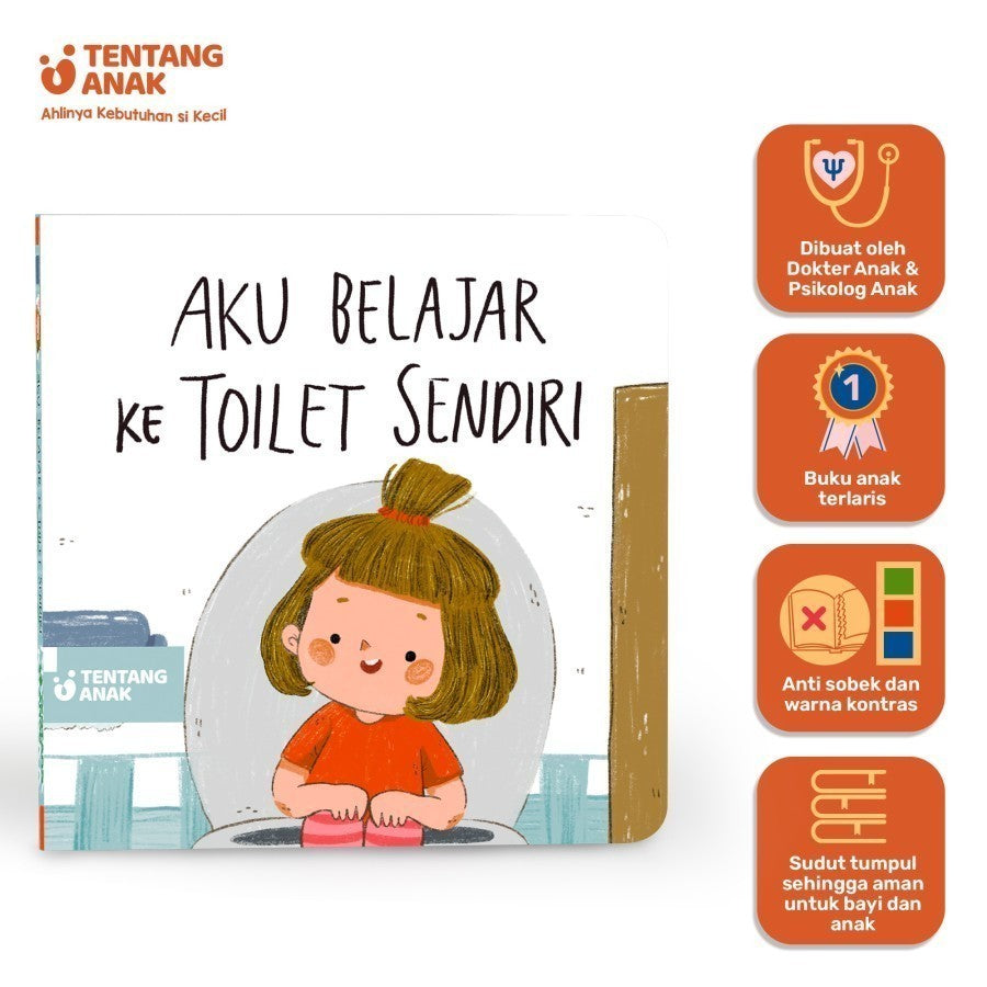 Tentang Anak Board Book - Buku Cerita Anak Bergambar Bilingual Sikap Belajar