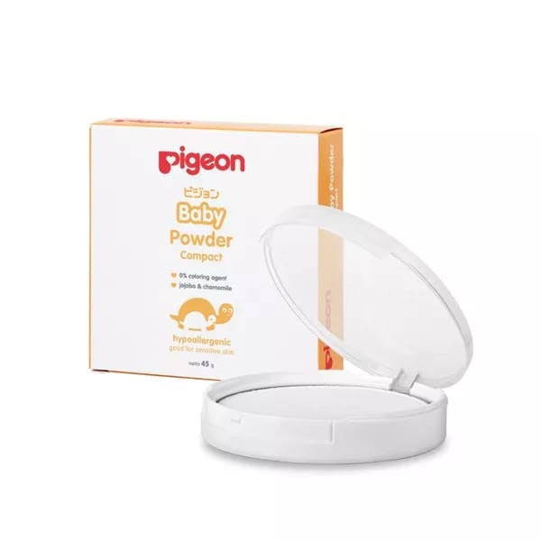 Pigeon Baby Compact Powder Bedak Padat Bayi - Refill bedak pigeon Chamomile White 45 Gr