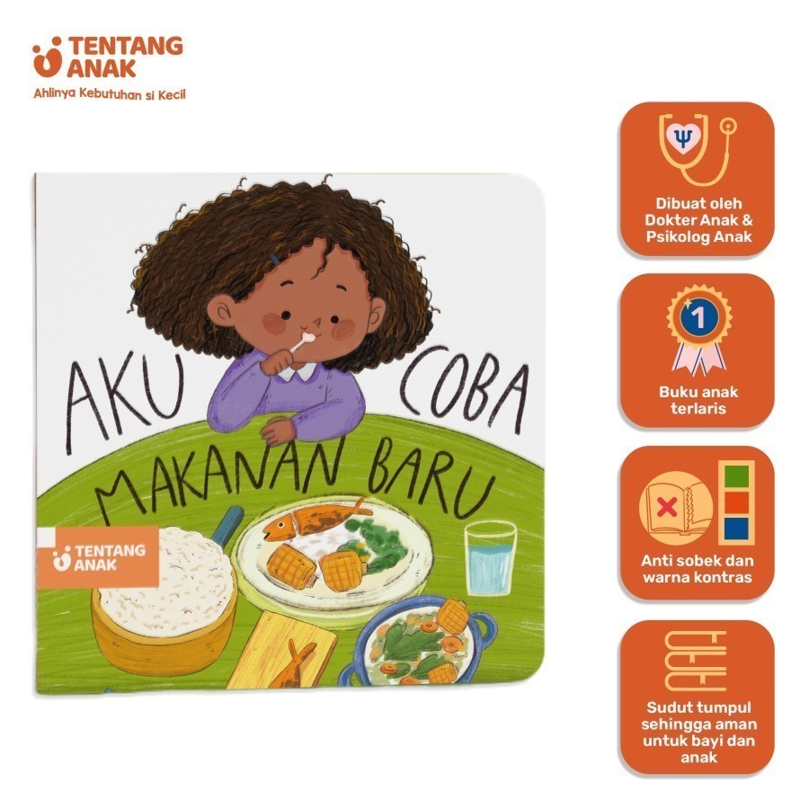 Tentang Anak Board Book - Buku Cerita Anak Bergambar Bilingual Sikap Belajar