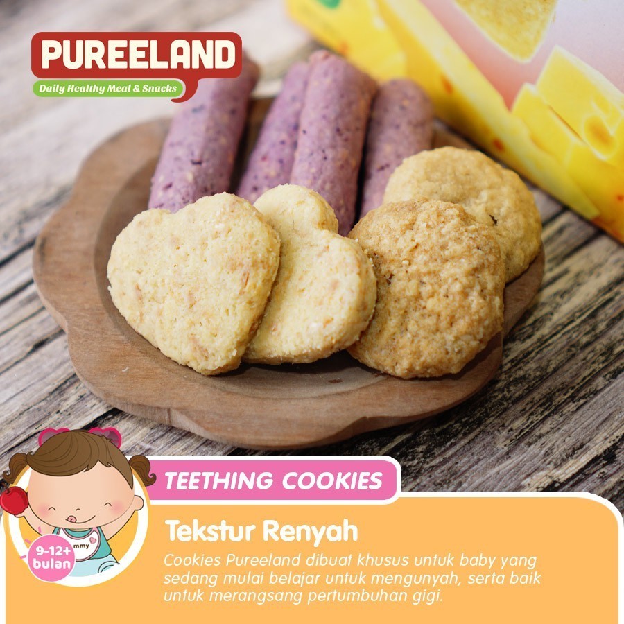 Pureeland Baby Cookies 9 - 12 Bulan / MPASI Bayi Organik / Makanan Bayi / Snack Bayi / Biskuit Bayi