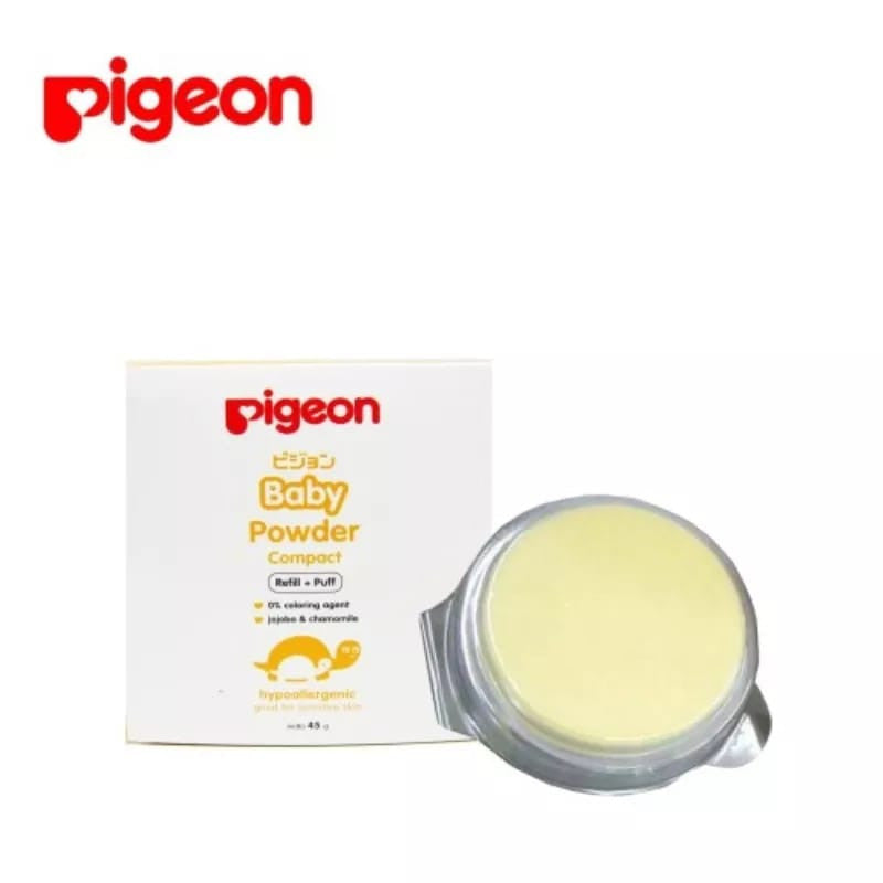 Pigeon Baby Compact Powder Bedak Padat Bayi - Refill bedak pigeon Chamomile White 45 Gr