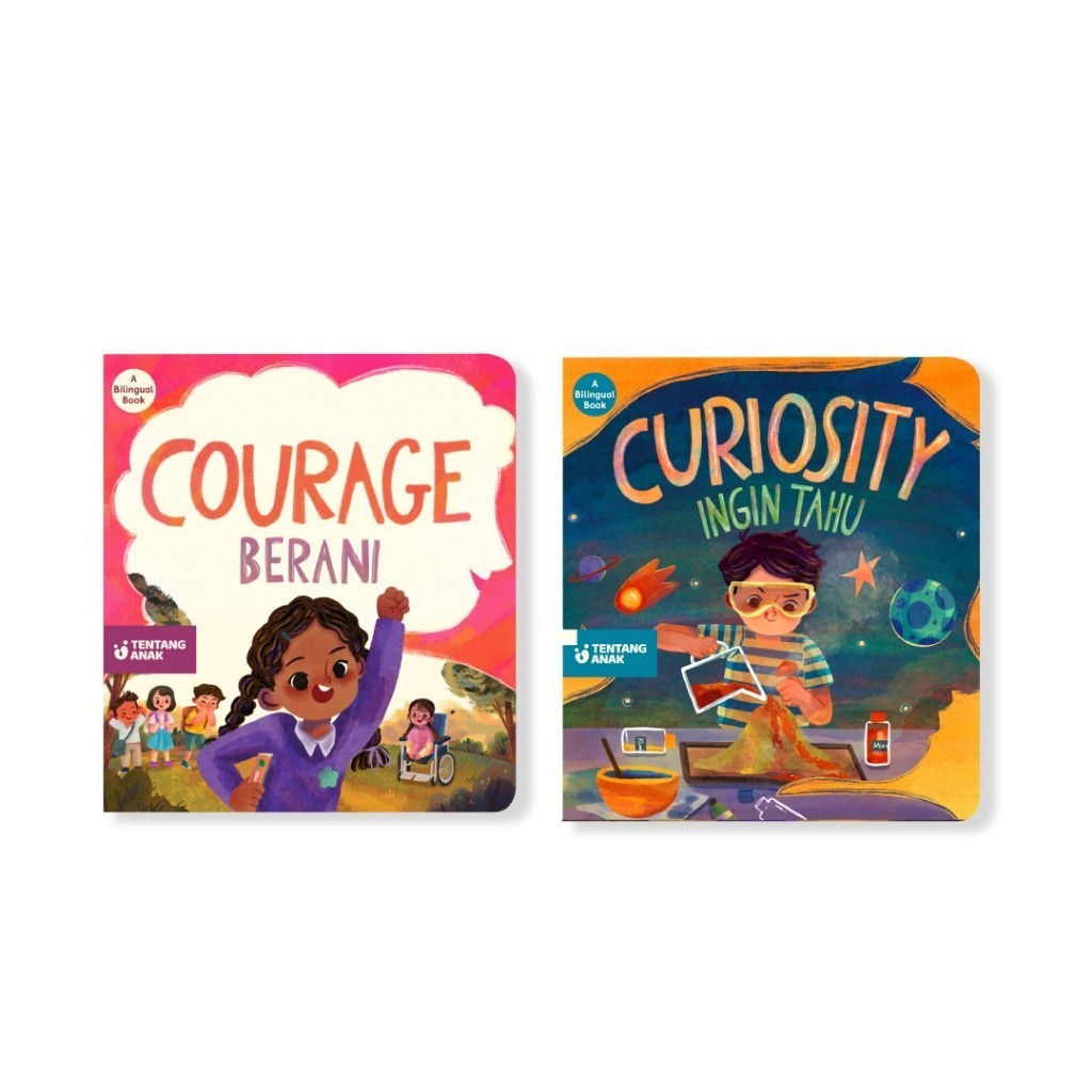 Tentang Anak Board Book - Buku Cerita Anak Bergambar Bilingual Sikap Belajar