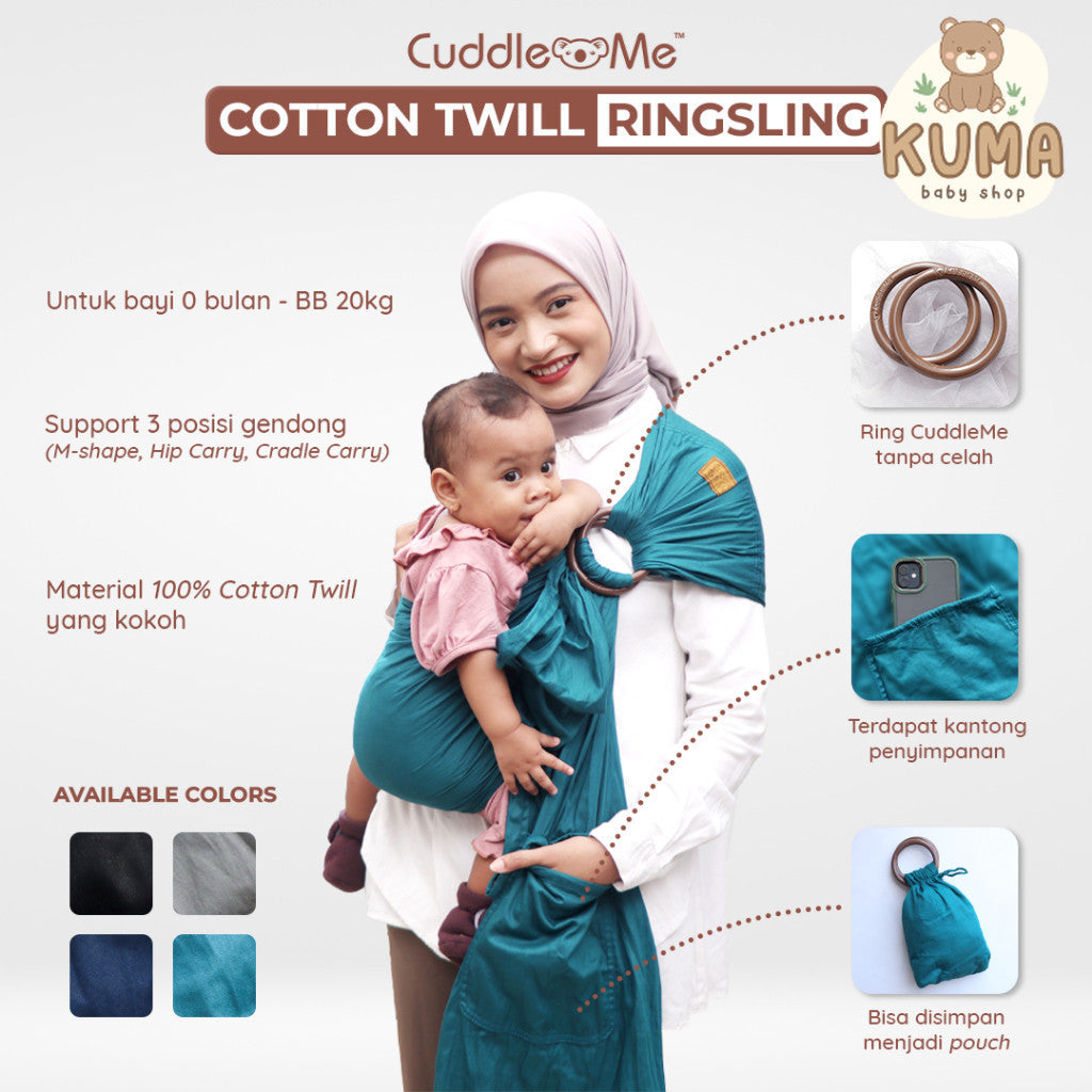 GENDONGAN JARIK RING SLING M SHAPE CUDDLEME COTTON TWILL RING SLING