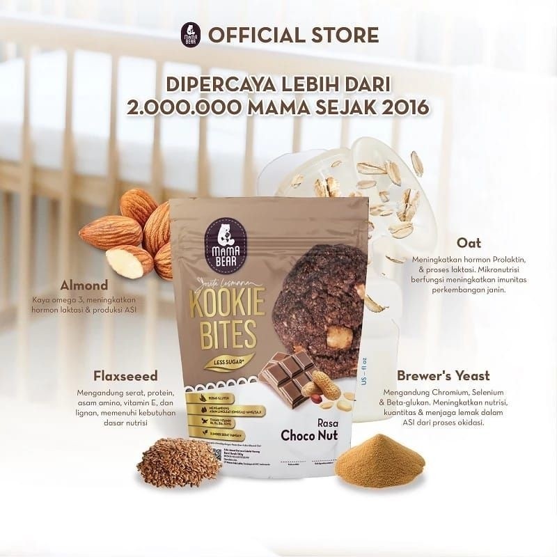 MamaBear Kookie Bites mama bear Cookies Pelancar Asi Kukis Almond Oat Mamabear