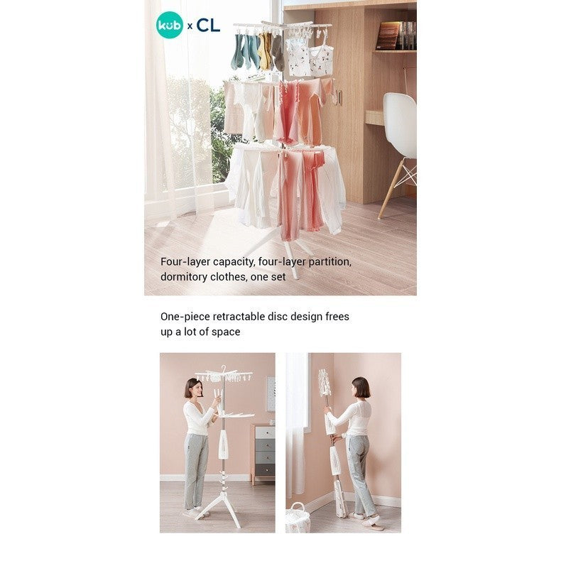KUB x CL Folding Umbrella Stand | Tiang Jemuran Baju Bayi Anak