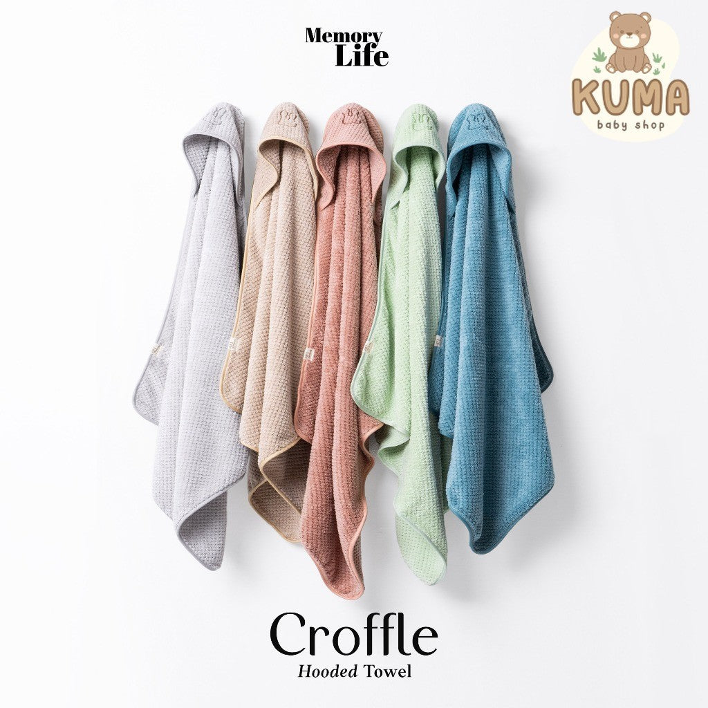 MemoryLife - Croffle Hooded Towel | Handuk Towel Hoodie Anak Premium