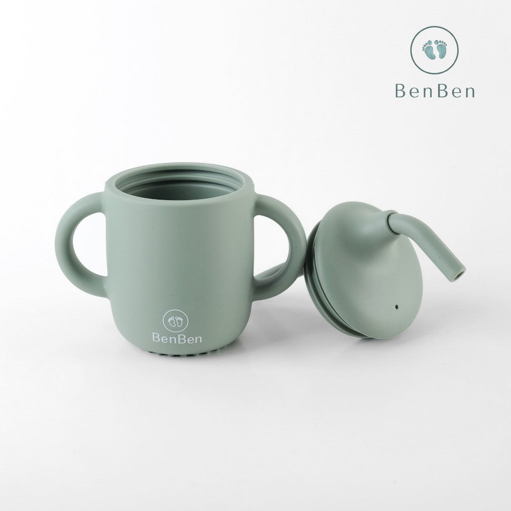 BenBen Premium Silicone Sippy Cup with Handle Gelas Minum Bayi Anak Latihan