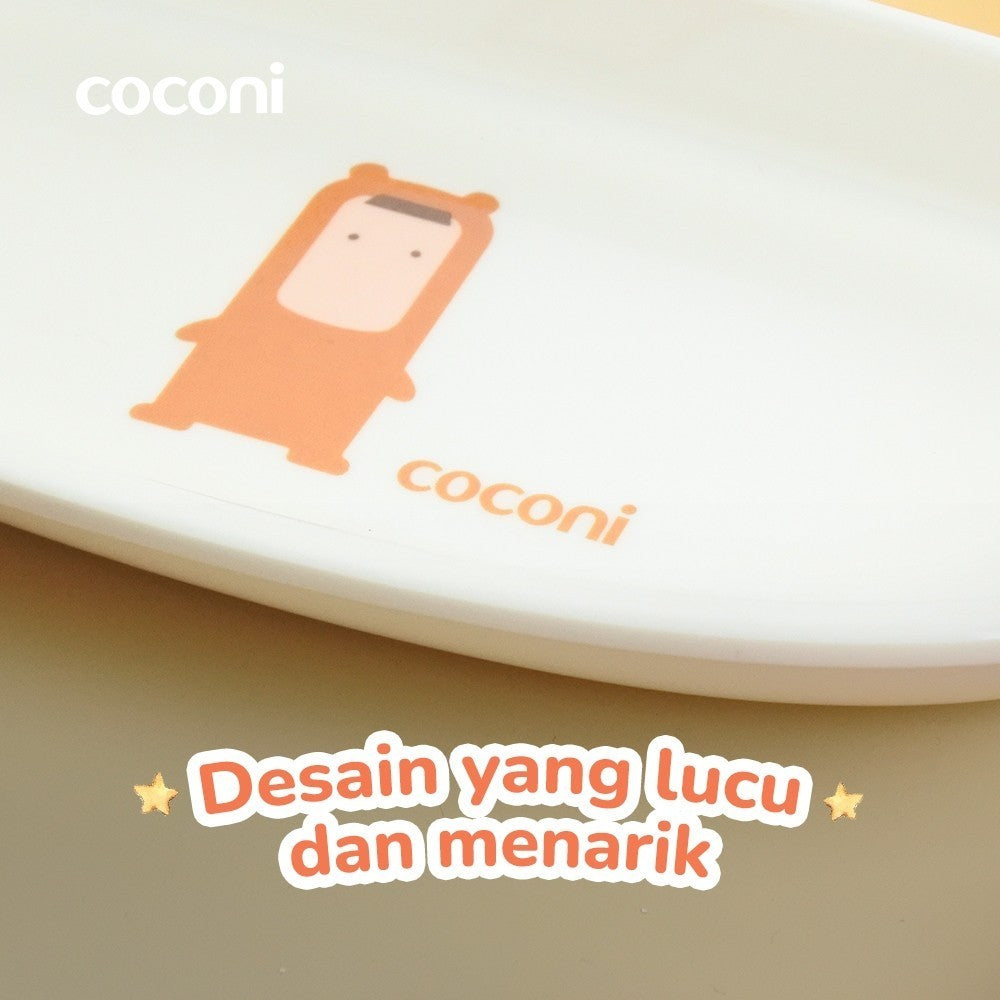 COCONI Melamine MunchPlate | Piring Makan Anak Bayi Sekat Tiga BPA FREE FOOD GRADE