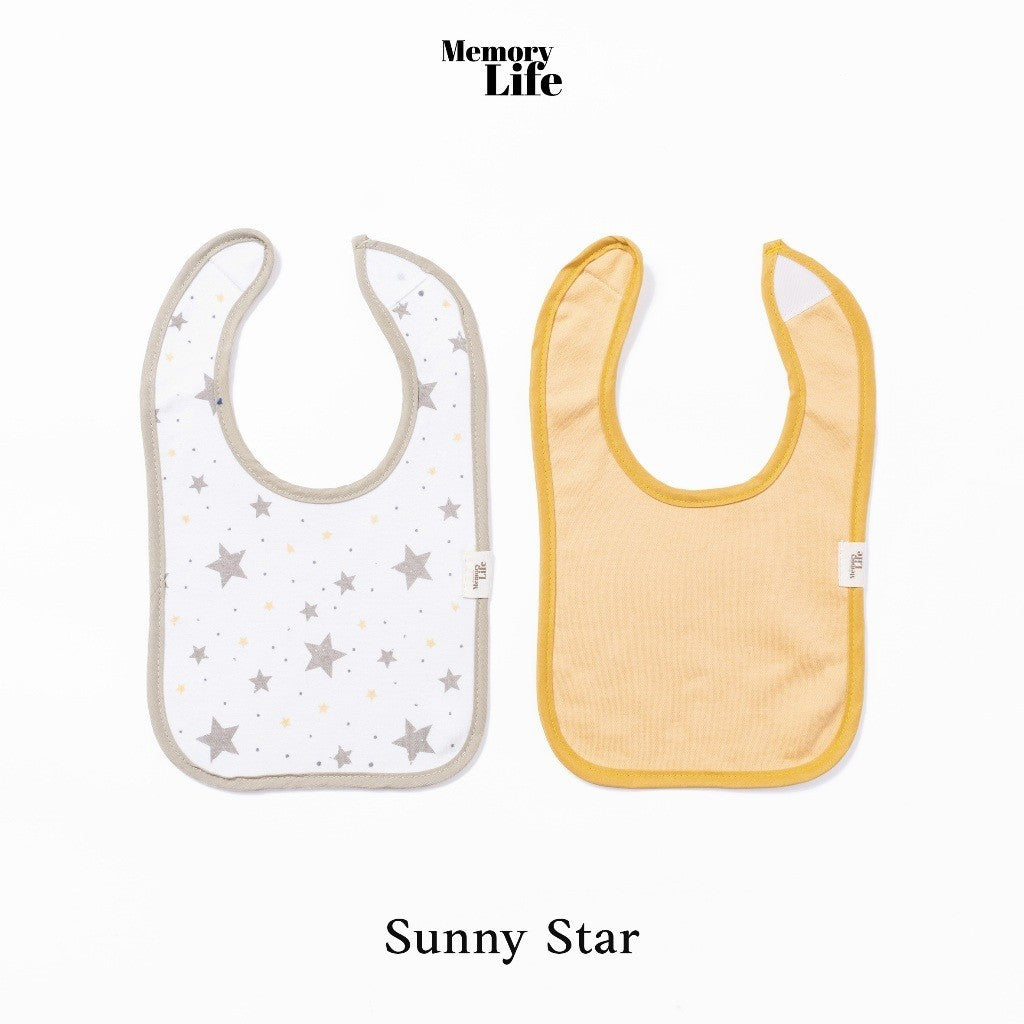 MemoryLife - Drool Catcher 2 Set Square Bib | Celemek Bayi Slabber - MemoryLife Essentials