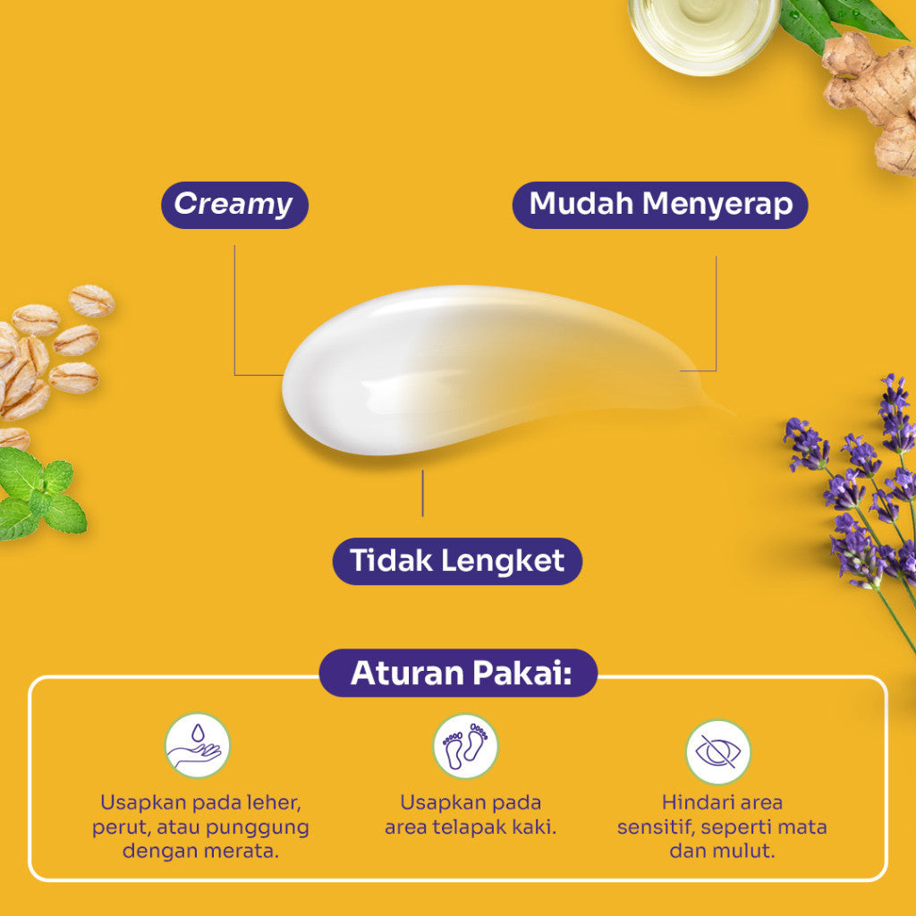 Expert Care Calming Rub Cream | Aroma Telon & Lavender | Kuatkan Imun Legakan Napas Redakan Kembung
