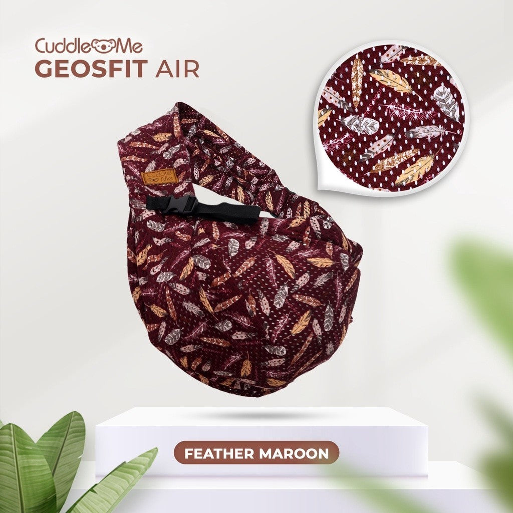 Gendongan Baby Carrier Depan Samping Bayi Newborn - 2 Tahun GeosFit Air Motif M Shape CuddleMe