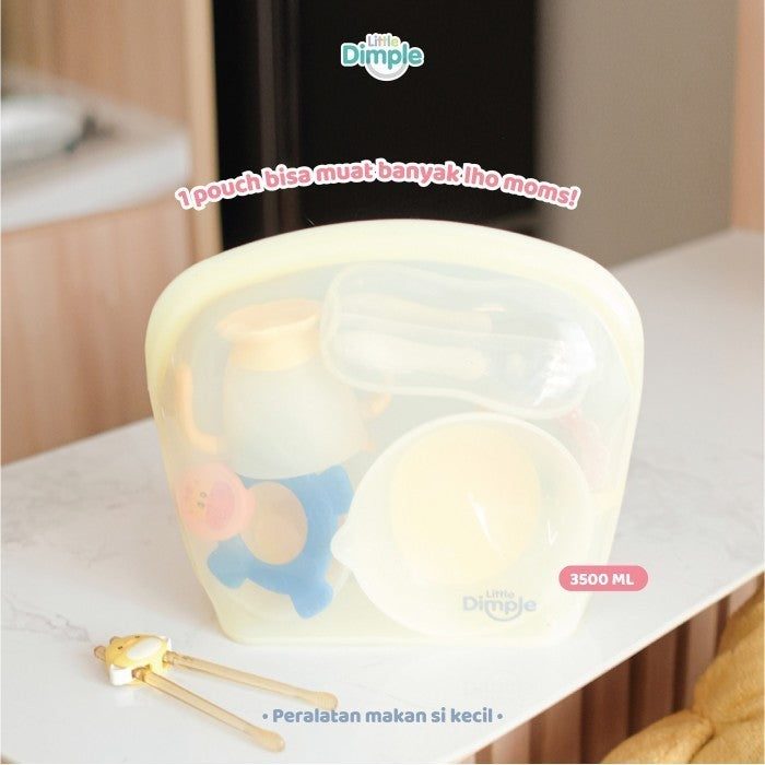 Little Dimple Silly Pouch Silikon Pouch Pompa Asi Makanan Anti Tumpah 3500 ml 3500ml