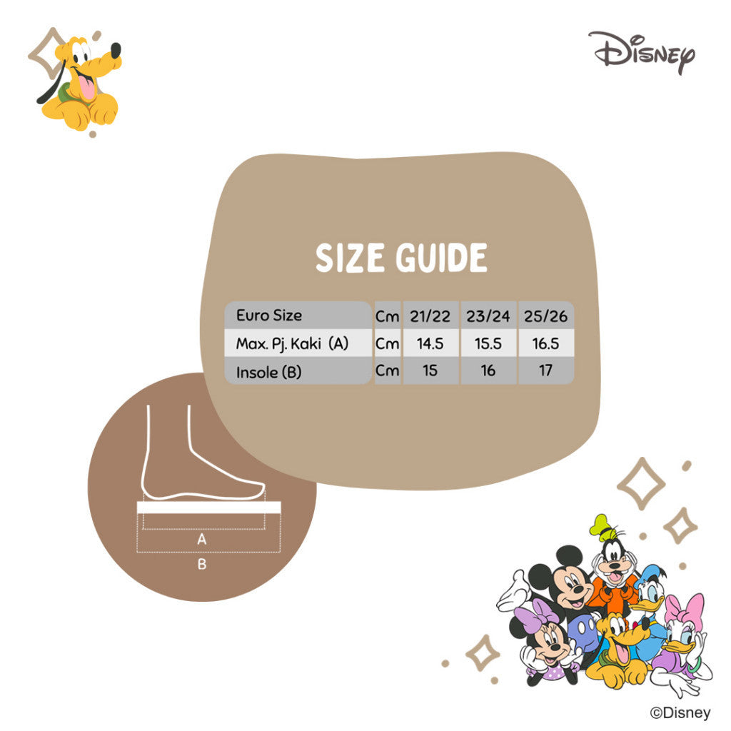 Zuma Baby x Mickey & Friends Brown, Sandal Jepit Bayi Karet Tali Belakang, Coklat