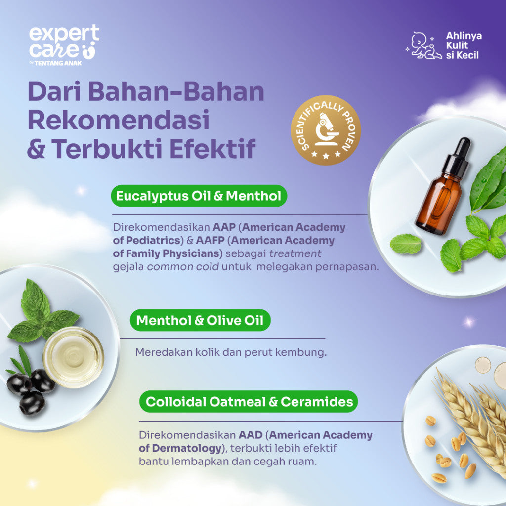 Expert Care Calming Rub Cream | Aroma Telon & Lavender | Kuatkan Imun Legakan Napas Redakan Kembung