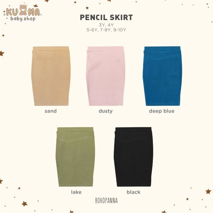BOHOPANNA - PENCIL SKIRT POLOS - ROK ANAK PEREMPUAN