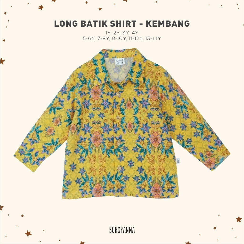 BOHOPANNA - LONG BATIK SHIRT - Batik Anak Laki-Laki - Batik Panjang - Atasan Batik
