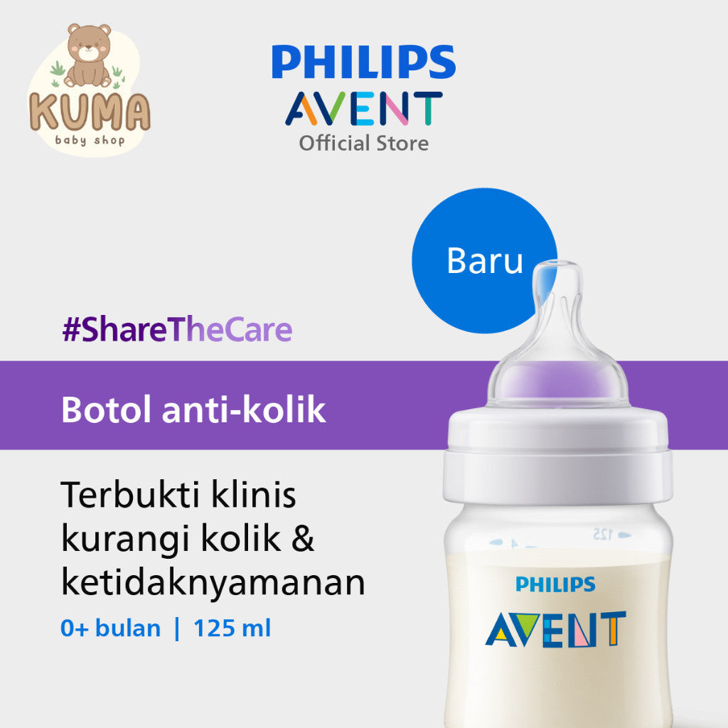 Philips Avent Bottle Anti-Colic 4OZ SCY100/01 Botol Susu Dot Bayi Anti Kolik 1pcs