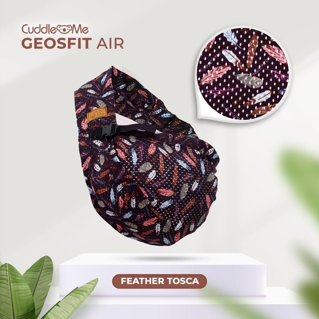 Gendongan Baby Carrier Depan Samping Bayi Newborn - 2 Tahun GeosFit Air Motif M Shape CuddleMe