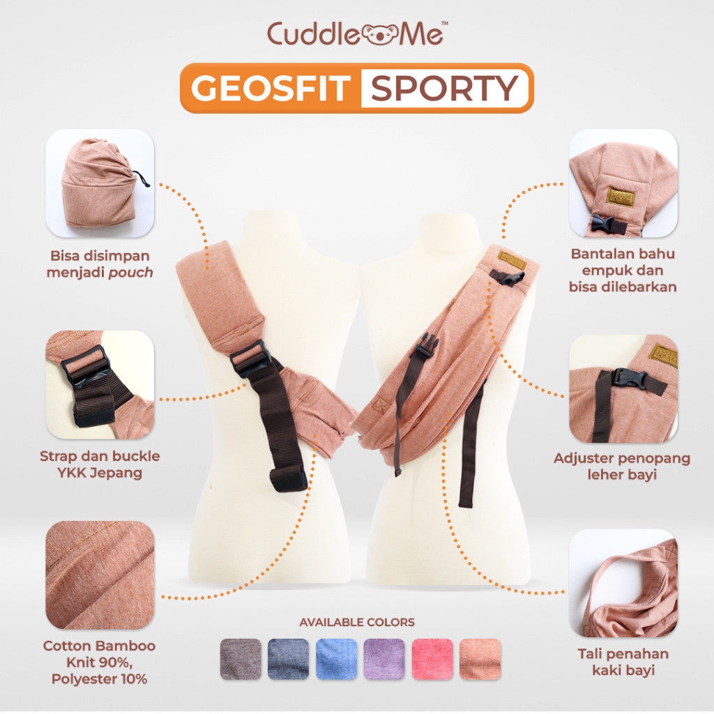 GENDONGAN BAYI - GENDONGAN GEOS - CUDDLEME GEOS FIT SPORTY SPESSA M Shape
