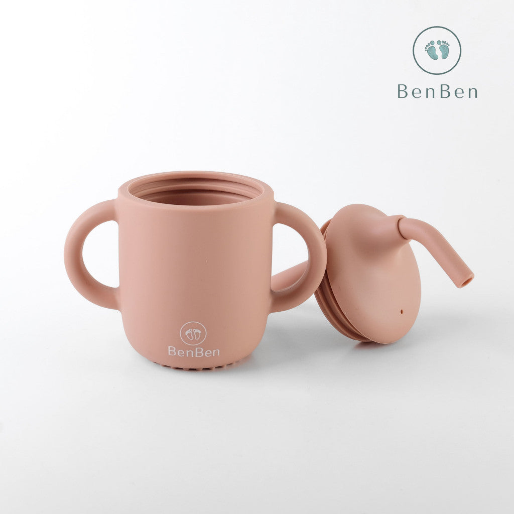 BenBen Premium Silicone Sippy Cup with Handle Gelas Minum Bayi Anak Latihan