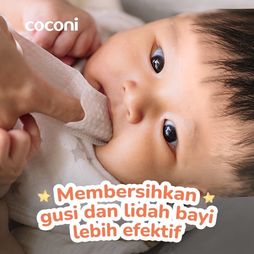 COCONI Finger Baby Oral Wipes 30 Pcs | Kasa Pembersih Lidah Gusi Gigi Mulut Bayi