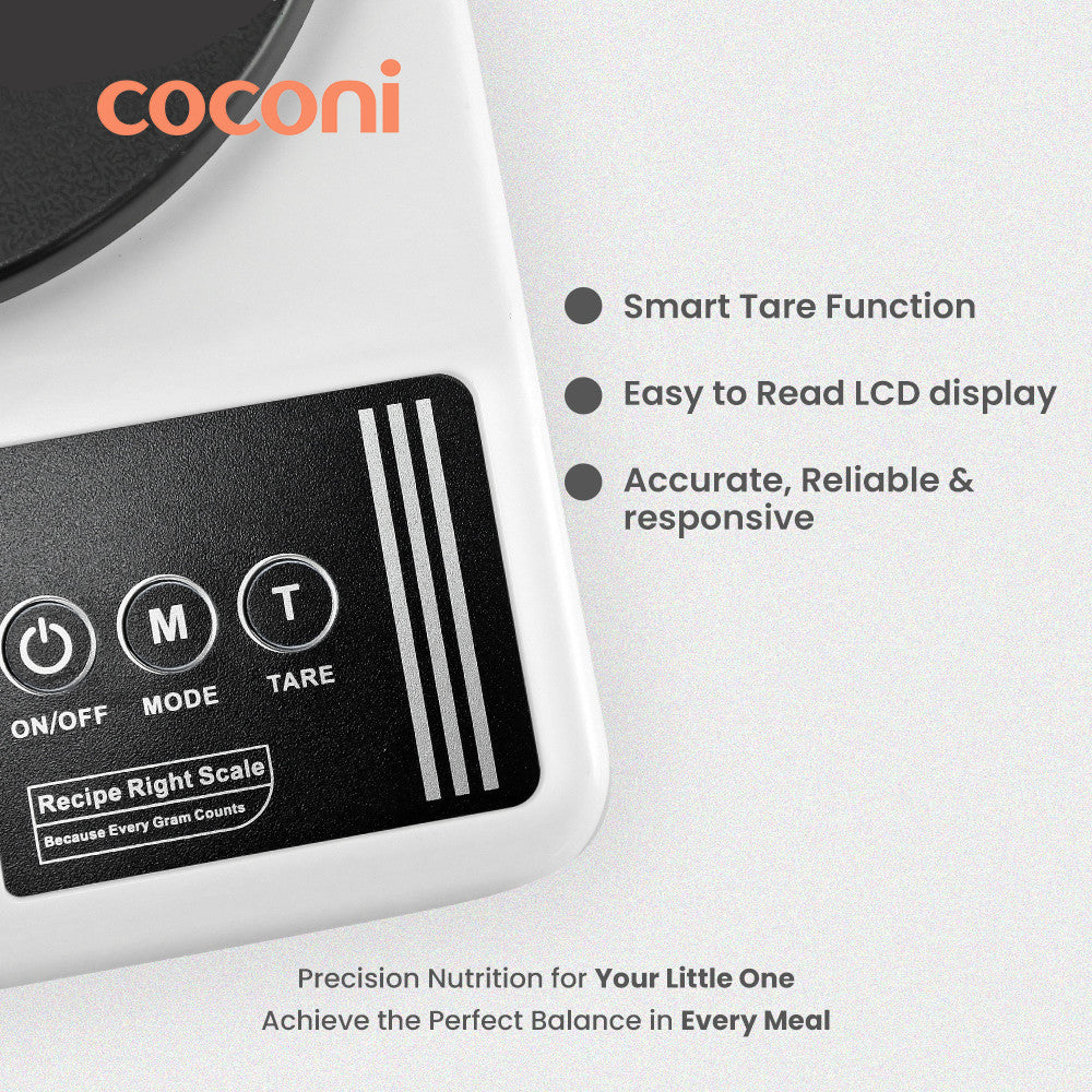 COCONI RecipeRight Baby Kitchen Scale | Timbangan Digital Portable MPASI Bayi | Timbangan Makan | Timbangan Dapur
