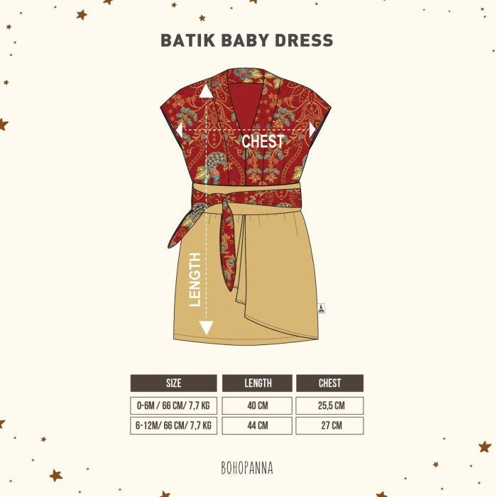 BOHOPANNA - BATIK BABY DRESS - DRESS ANAK PEREMPUAN