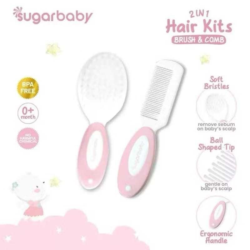 SUGARBABY 2in1 Hair Kits Brush & Comb | Sisir Sikat bayi