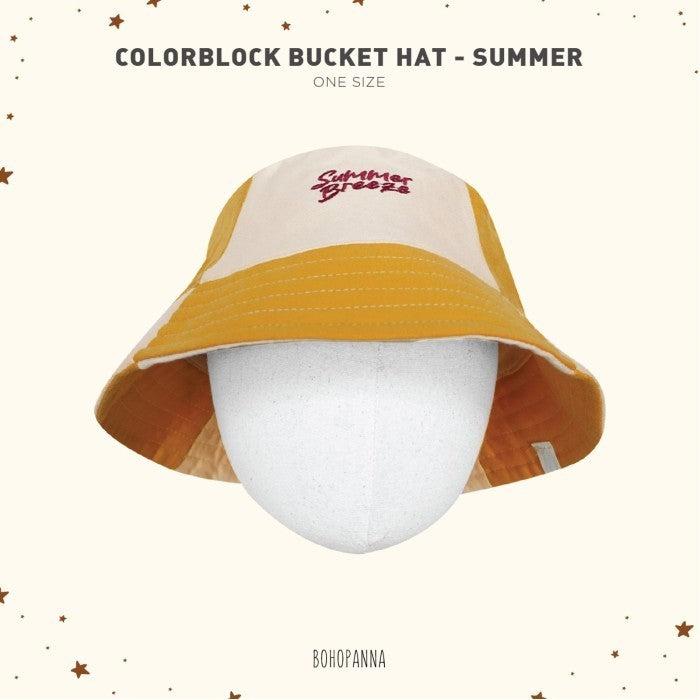 BOHOPANNA - COLORBLOCK BUCKET HAT - TOPI ANAK