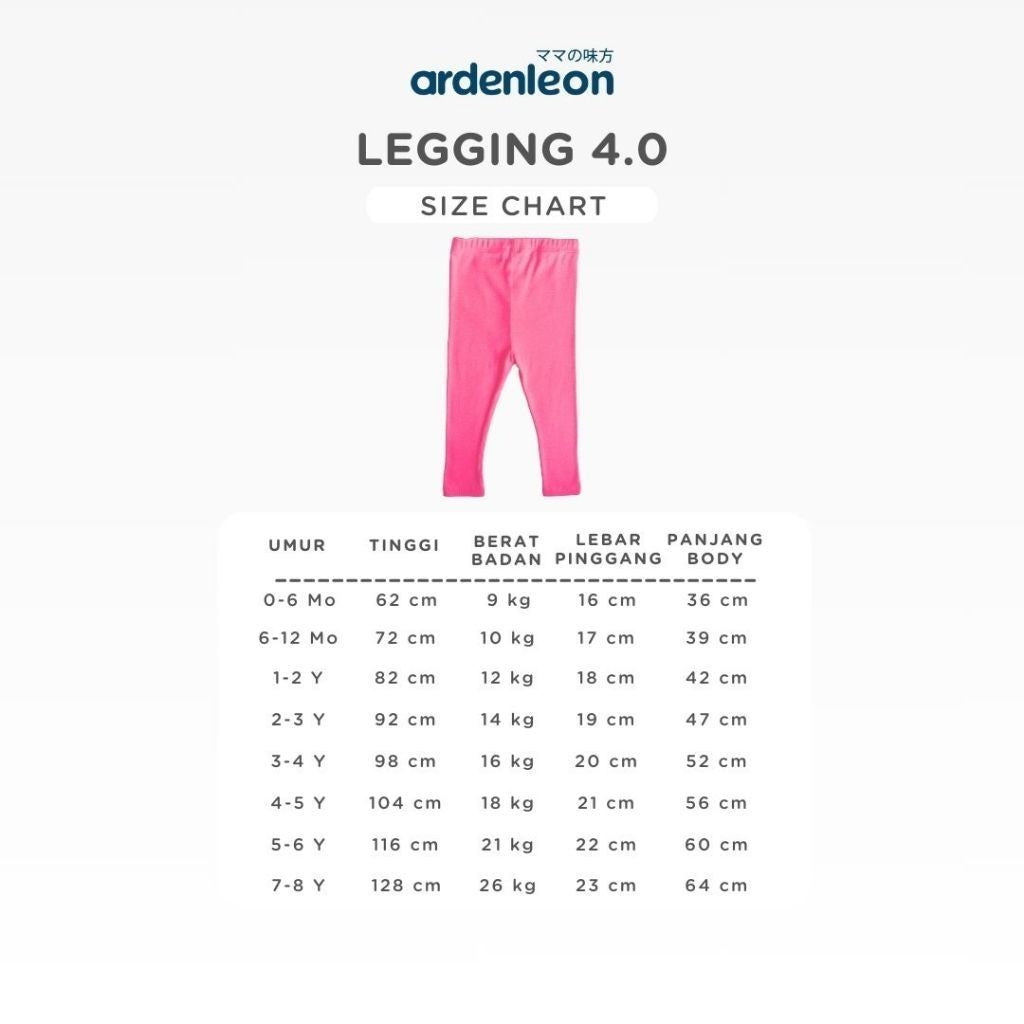ARDENLEON Celana Panjang Anak Perempuan Legging 4.0 0 Bulan - 3 Tahun